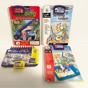 Leapfrog LeapPad Book Packs with Game Chips Kids Electronic Learning System Lot